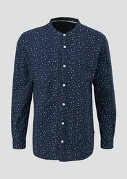 Langarmhemd Baumwollhemd mit All-over-Print
