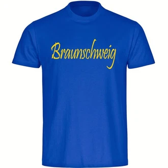 multifanshop T-Shirt Braunschweig Schriftzug Herren