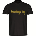multifanshop T-Shirt Herren Braunschweig - Braunschweiger Jung Gelb/Schwarz/Beige/Grün/Braun