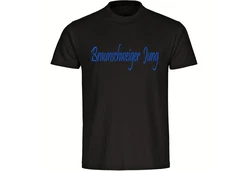 multifanshop T-Shirt Herren Braunschweig - Braunschweiger Jung Schwarz/Dunkelblau/Gelb/Lila