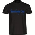 multifanshop T-Shirt Herren Braunschweig - Braunschweiger Jung Schwarz/Dunkelblau/Gelb/Lila