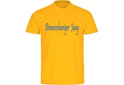 multifanshop T-Shirt Herren Braunschweig - Braunschweiger Jung Gelb/Orange