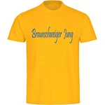 multifanshop T-Shirt Herren Braunschweig - Braunschweiger Jung Gelb/Orange