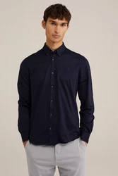 WE Fashion Businesshemd Dunkelblau/Hellblau