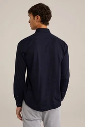 WE Fashion Businesshemd Dunkelblau/Hellblau