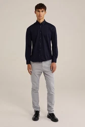WE Fashion Businesshemd Dunkelblau/Hellblau