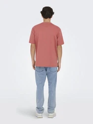ONLY & SONS T-Shirt Fred Rot/Rosa/Lila