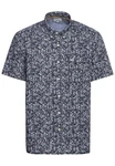 camel active Kurzarmhemd Dunkelblau/Hellblau/Blau/Grau