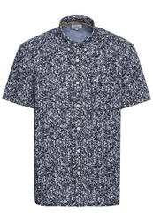 camel active Kurzarmhemd Dunkelblau/Hellblau/Blau/Grau