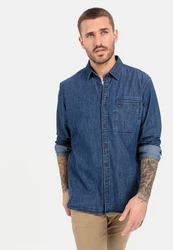 camel active Jeanshemd Blau/Dunkelblau/Hellblau