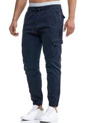 Indicode Herren Levi Cargo Hose Blau/Dunkelblau