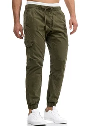 Indicode Herren Levi Cargo Hose Dunkelgrün/Khaki