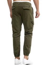 Indicode Herren Levi Cargo Hose Dunkelgrün/Khaki