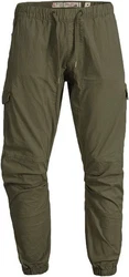 Indicode Herren Levi Cargo Hose Dunkelgrün/Khaki