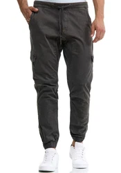 Indicode Herren Levi Cargo Hose Khaki/Dunkelgrün/Dunkelgrau