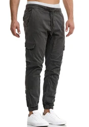 Indicode Herren Levi Cargo Hose Khaki/Dunkelgrün/Dunkelgrau
