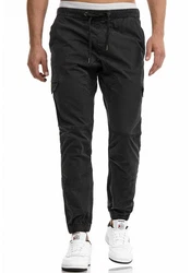 Indicode Herren Levi Cargo Hose Dunkelgrau/Khaki/Schwarz/Grau