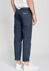 GANG Chinohose 94SANTO JOGGER Jogger Style Dunkelblau/Blau/Hellblau/Grau