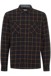Blend Langarmhemd BLEND BHShirt Braun/Dunkelgrün/Khaki/Dunkelrot