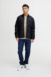 Blend Hemdjacke BLEND BHJacket Dunkelblau/Schwarz/Grau