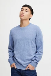 Blend Sweatshirt Strickpullover Bruton Blau/Grau/Hellblau