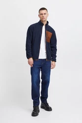 Blend Fleecejacke BLEND BHSweatshirt Dunkelblau/Hellblau