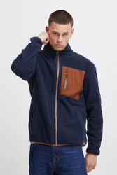 Blend Fleecejacke BLEND BHSweatshirt Dunkelblau/Hellblau
