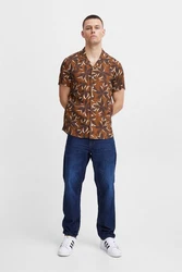 Blend Kurzarmhemd BLEND BHShirt Braun