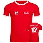 multifanshop T-Shirt Kontrast Heidenheim - Trikot 12 Rot