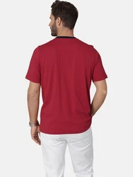 Babista T-Shirt ROMOLINO mit eleganten Zierknöpfen Dunkelrot/Rot