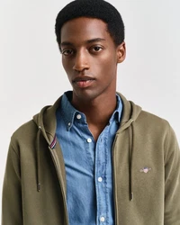 Gant Sweatjacke Regular Shield Full Zip Hoodie Grün