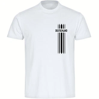 multifanshop T-Shirt Herren Deutschland Weiß/Grau