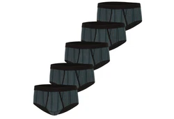 ESGE Herren Slip Feinripp 5er Pack Türkis/Blau/Grün/Dunkelblau