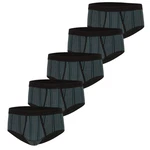 ESGE Herren Slip Feinripp 5er Pack Türkis/Blau/Grün/Dunkelblau
