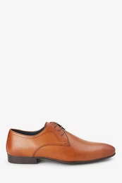 Unifarbene Derby-Schuhe aus Leder Schnrschuh (1-tlg)