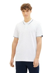 TOM TAILOR Denim Poloshirt Dunkelblau/Hellblau/Weiß/Creme