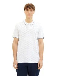 TOM TAILOR Denim Poloshirt Dunkelblau/Hellblau/Weiß/Creme