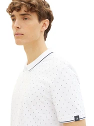 TOM TAILOR Denim Poloshirt Dunkelblau/Hellblau/Weiß/Creme