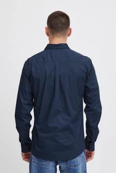 Blend Langarmhemd Dunkelblau/Blau