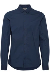 Blend Langarmhemd Dunkelblau/Blau