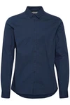 Blend Langarmhemd Dunkelblau/Blau