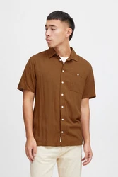 Blend Kurzarmhemd BHShirt Braun/Beige