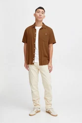 Blend Kurzarmhemd BHShirt Braun/Beige