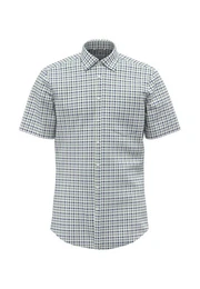 Businesshemd Regular Regular Kurzarm Button-Down-Kragen Karo