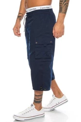 BENK Cargoshorts Freemen Bermuda Cargo Capri Kurze Hose Vintage Short Casual Dunkelblau/Blau