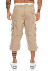 BENK Cargoshorts Freemen Bermuda Cargo Capri Kurze Hose Vintage Short Casual Khaki/Beige