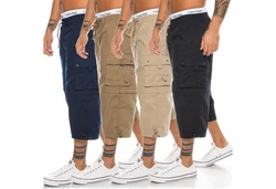 BENK Cargoshorts Freemen Bermuda Cargo Capri Kurze Hose Vintage Short Casual Dunkelblau/Blau