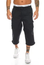 BENK Cargoshorts Freemen Bermuda Cargo Capri Kurze Hose Vintage Short Casual Schwarz/Dunkelblau/Khaki