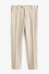 Next Motion Flex Stretch Anzug Slim Fit Hose Khaki/Beige
