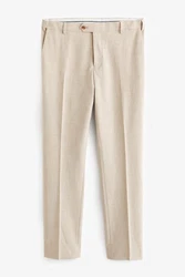 Next Motion Flex Stretch Anzug Slim Fit Hose Khaki/Beige
